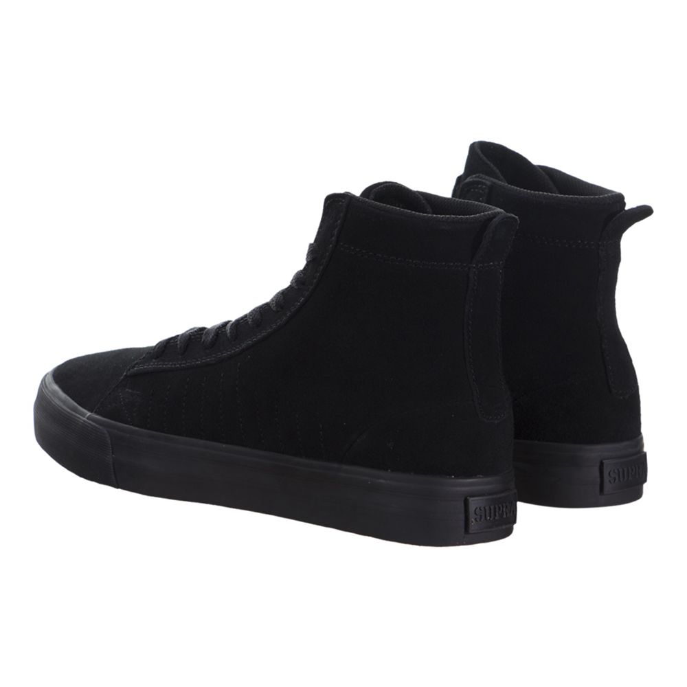 Baskets Montantes Supra Belmont High Noir Black/Black Homme | BXR-02339875